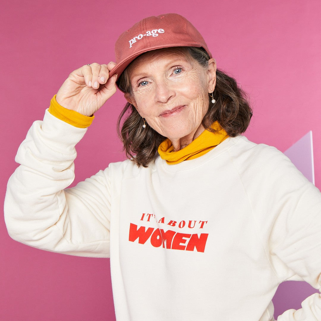 Woman Wearing Pro Age Baseball cap
